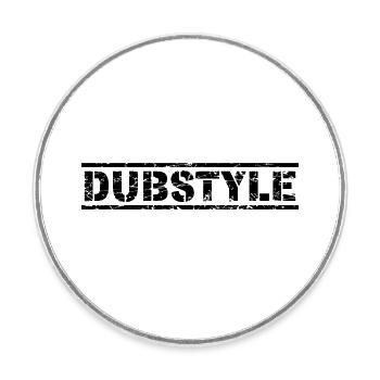 Dubstyle - Round  fridge magnet - white - Front