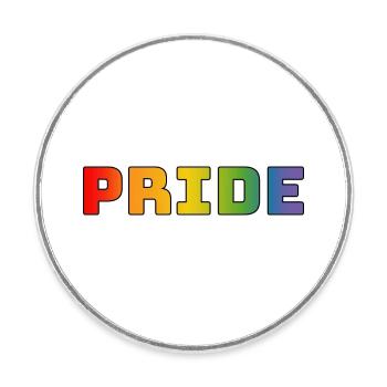 rainbow pride LGBT LGBTQI queer - Magnet rond - blanc - Devant
