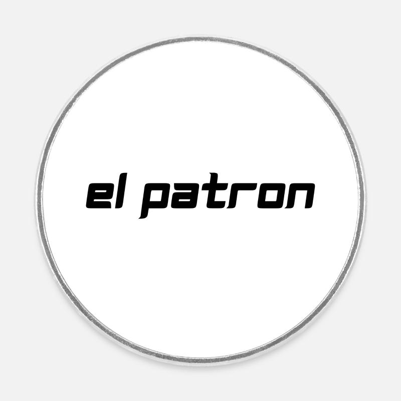 El Patron – Le look du chef - Magnet rond - blanc
