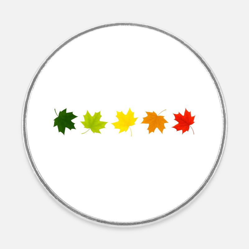 Autumn is here - Round  fridge magnet - white