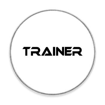 Trainer - Runder Kühlschrankmagnet - Weiß - Vorne