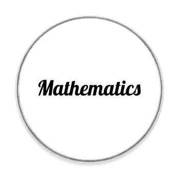 Mathematics - Runder Kühlschrankmagnet - Weiß - Vorne