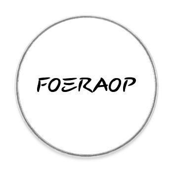 Foeraop - Antwerpener Dialekt - Runder Kühlschrankmagnet - Weiß - Vorne