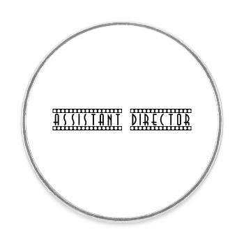 Assistant_Director - Runder Kühlschrankmagnet - Weiß - Vorne