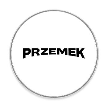 Przemek Name Geschenk - Runder Kühlschrankmagnet - Weiß - Vorne