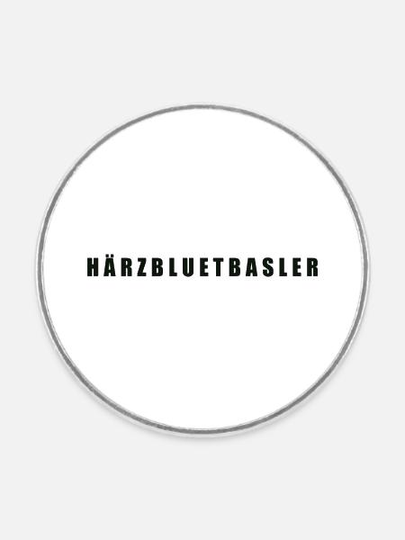 Härzbluetbasler Kanton Basel - Runder Kühlschrankmagnet - Weiß