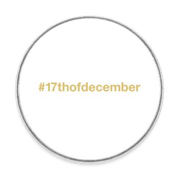 Né le 17 décembre Anniversaire - Magnet rond - blanc - Devant