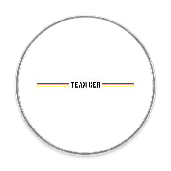 Drapeau de l’Allemagne - Magnet rond - blanc - Devant