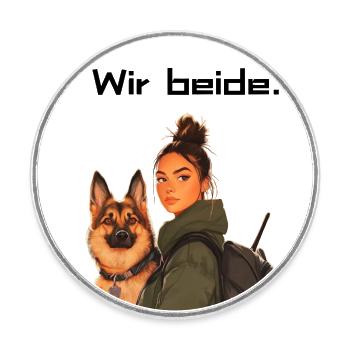 Partner in Crime - Runder Kühlschrankmagnet - Weiß - Vorne