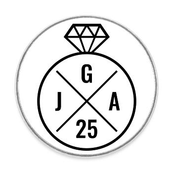 JGA 25 - Junggesellinnenabschied 2025 - Jga 2025 - Runder Kühlschrankmagnet - Weiß - Vorne