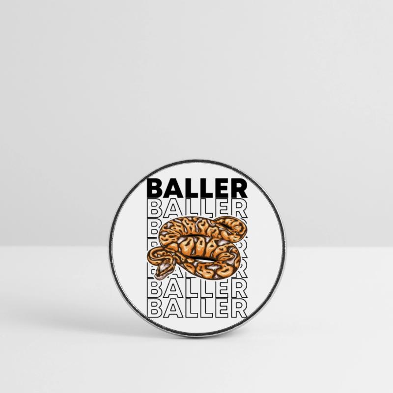 Ball Python 80's Style Baller Royal Python Snake Magnet rond