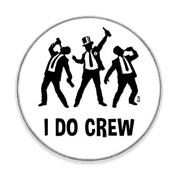 I Do Crew (Stag Night / Bachelor Party / Beer / B) - Round  fridge magnet - white - Front