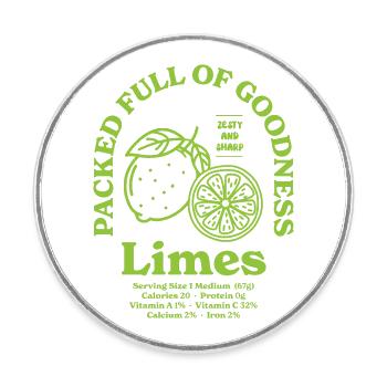 Limes Nutritional - Round  fridge magnet - white - Front