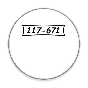 Panzerknacker Nummer 117 671 - Runder Kühlschrankmagnet - Weiß - Vorne