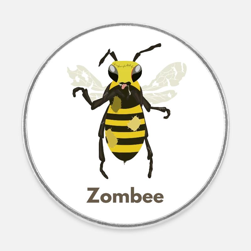 Zombee - Round fridge magnet - white