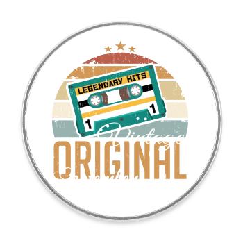 September 2021 geboren Vintage Geburtstag Retro - Runder Kühlschrankmagnet - Weiß - Vorne