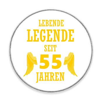Légende vivante 55 ans 55e anniversaire - Magnet rond - blanc - Devant
