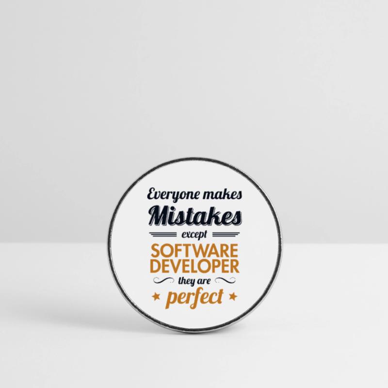 Software Developer are Perfect Full Stack Round  fridge magnet