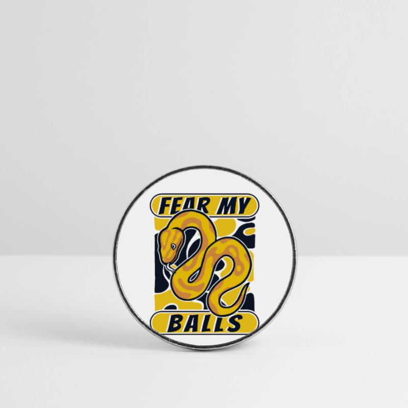 Fear My Balls Python Snake Banana Ball Python Magnet rond