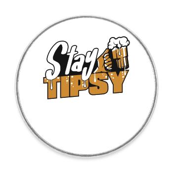 Stay Tipsy Mixologist Bartender Bartender Barmaid - Round  fridge magnet - white - Front