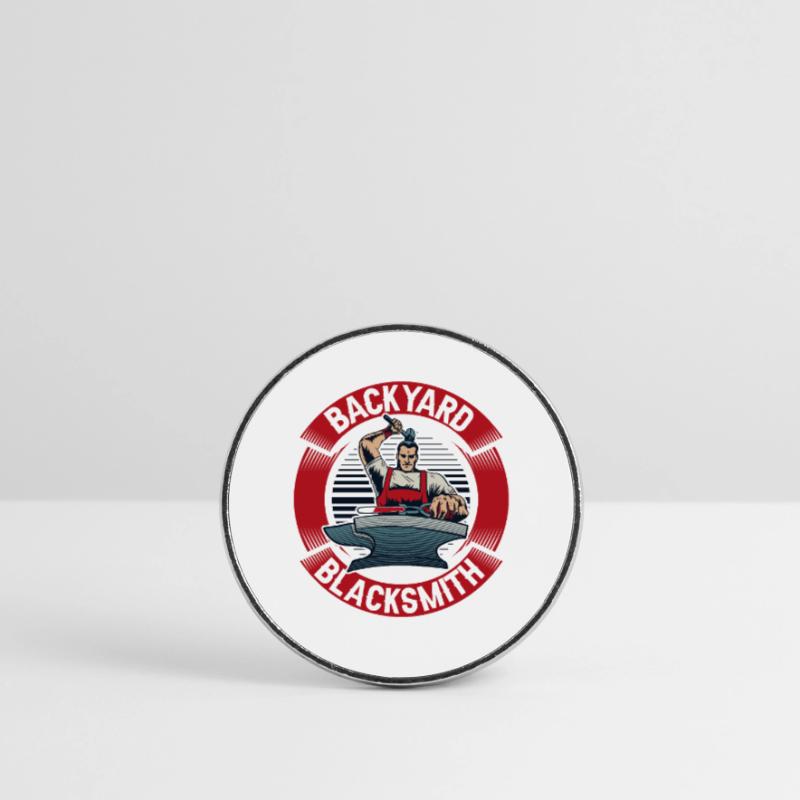 Backyard Blacksmith Blacksmith Forging Round  fridge magnet