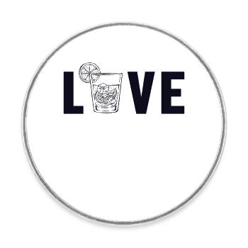 Love Mixologist Barman Barmaid - Magnet rond - blanc - Devant