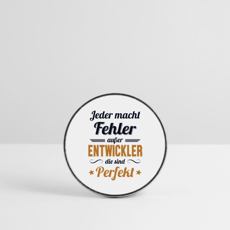 Entwickler Sind Perfekt Developer Coder Runder Kühlschrankmagnet