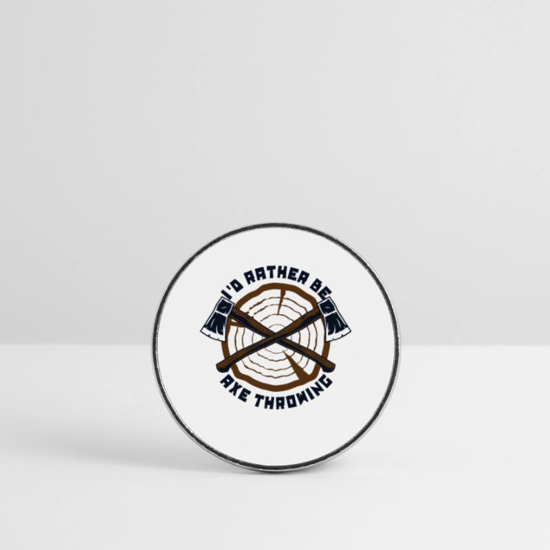 I'd Rather Be Axe Throwing Axe Throwing Game Axe Round  fridge magnet