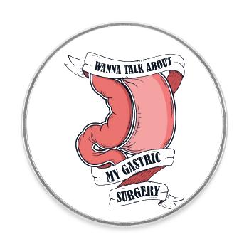 Je veux parler de ma chirurgie gastrique Gastrique - Magnet rond - blanc - Devant