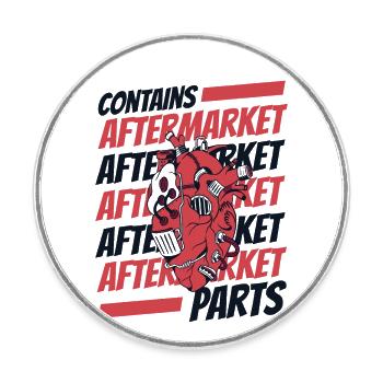 Enthält Aftermarket-Teile Katheter Open Heart - Runder Kühlschrankmagnet - Weiß - Vorne
