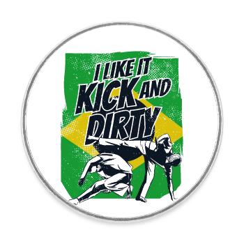 I Like It Kick And Dirty Ginga Capoeirista Tanz - Runder Kühlschrankmagnet - Weiß - Vorne