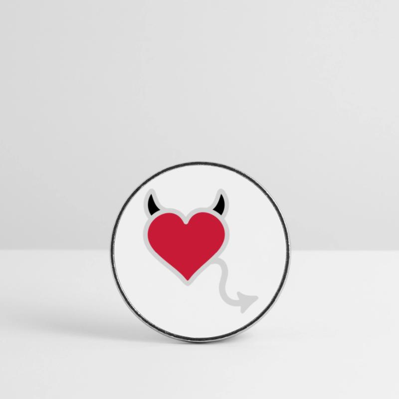 Devil devil heart Round  fridge magnet