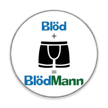 Blödmann Mann Idiot Geschenk provokant Spruch Idee - Runder Kühlschrankmagnet - Weiß - Vorne