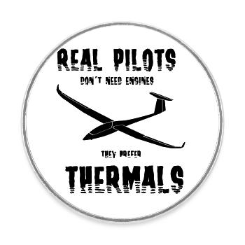 Glider Gliding Glider Glider Tshirt - Round  fridge magnet - white - Front