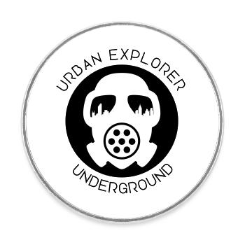 Urban Explorer - Urbex - Underground - Magnet rond - blanc - Devant