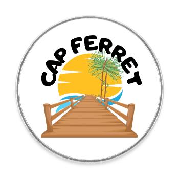 CAP FERRET France Dune du Pilat Truc Vert - Round  fridge magnet - white - Front