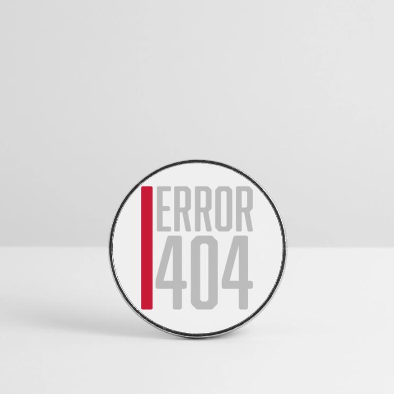 Error Code Error 404 Round  fridge magnet