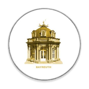 Bayreuth Sun Temple Hermitage Franconia Bavaria - Round  fridge magnet - white - Front
