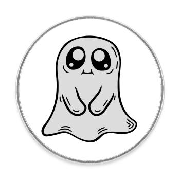 Little sweet ghost comic - Round  fridge magnet - white - Front