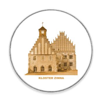 Zinna Kloster Jüterbog Teltow Brandenburg - Runder Kühlschrankmagnet - Weiß - Vorne