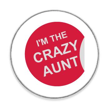 à The Crazy Aunt - Magnet rond - blanc - Devant