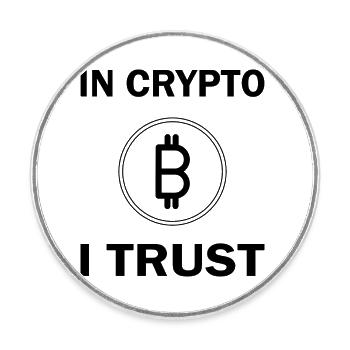 Bitcoin Trading Crypto Aktien - Runder Kühlschrankmagnet - Weiß - Vorne