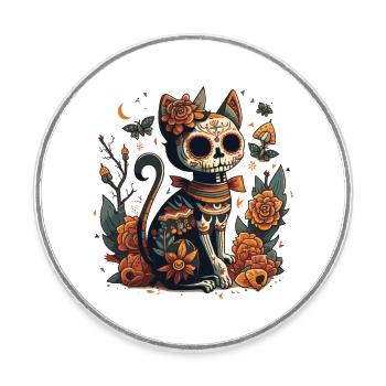 Tag Der Toten Katze - Runder Kühlschrankmagnet - Weiß - Vorne