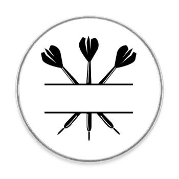 darts - Round  fridge magnet - white - Front