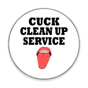 Cuckold cuck clean up service - Runder Kühlschrankmagnet - Weiß - Vorne