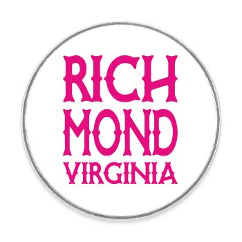 Richmond - Virginie - États-Unis USA - Magnet rond - blanc - Devant