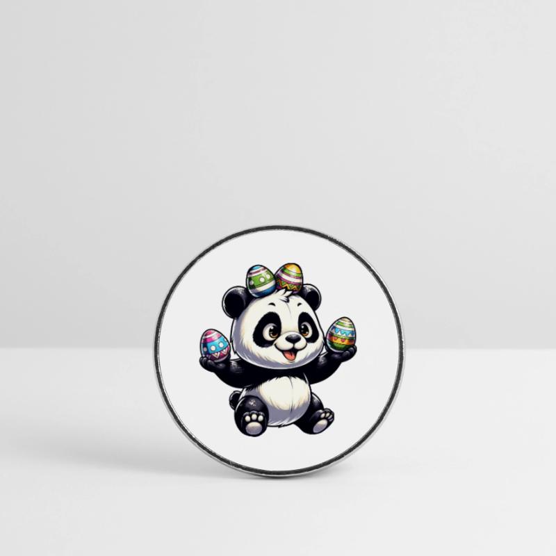 Cute Panda & Funny Easter Eggs Round  fridge magnet