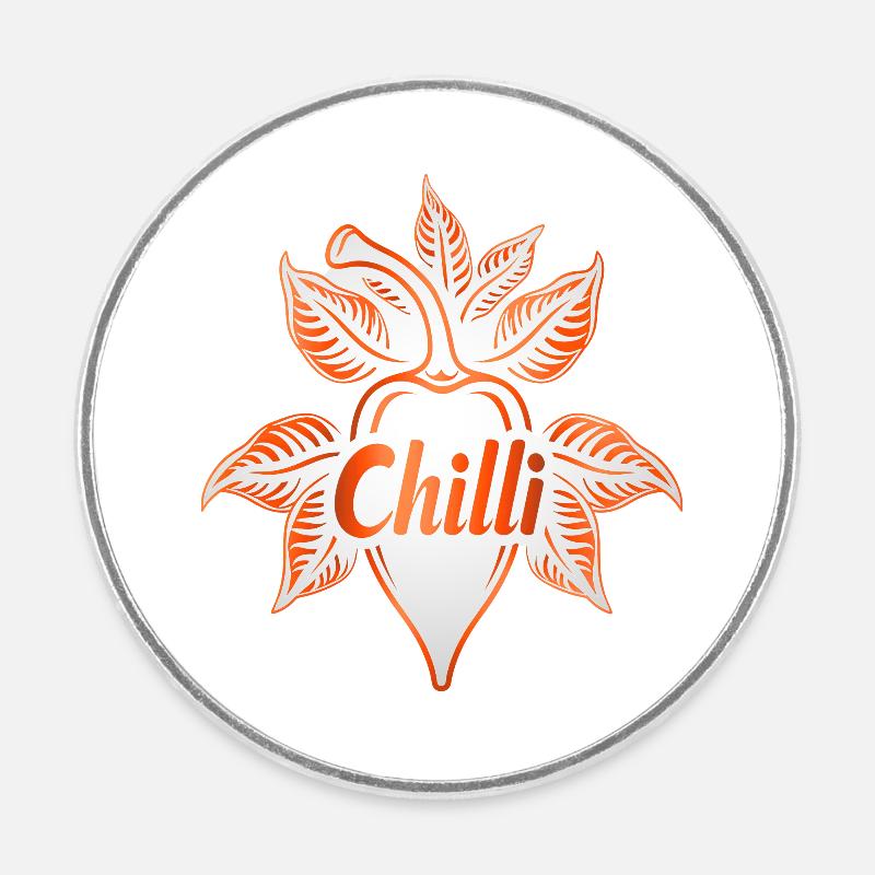 Chil, relax, - Round  fridge magnet - white