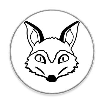 Fuchs Böser Blick Gefährlich Verrückt Wildes Tier - Round  fridge magnet - white - Front