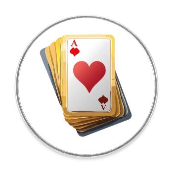 CARDS - Runder Kühlschrankmagnet - Weiß - Vorne